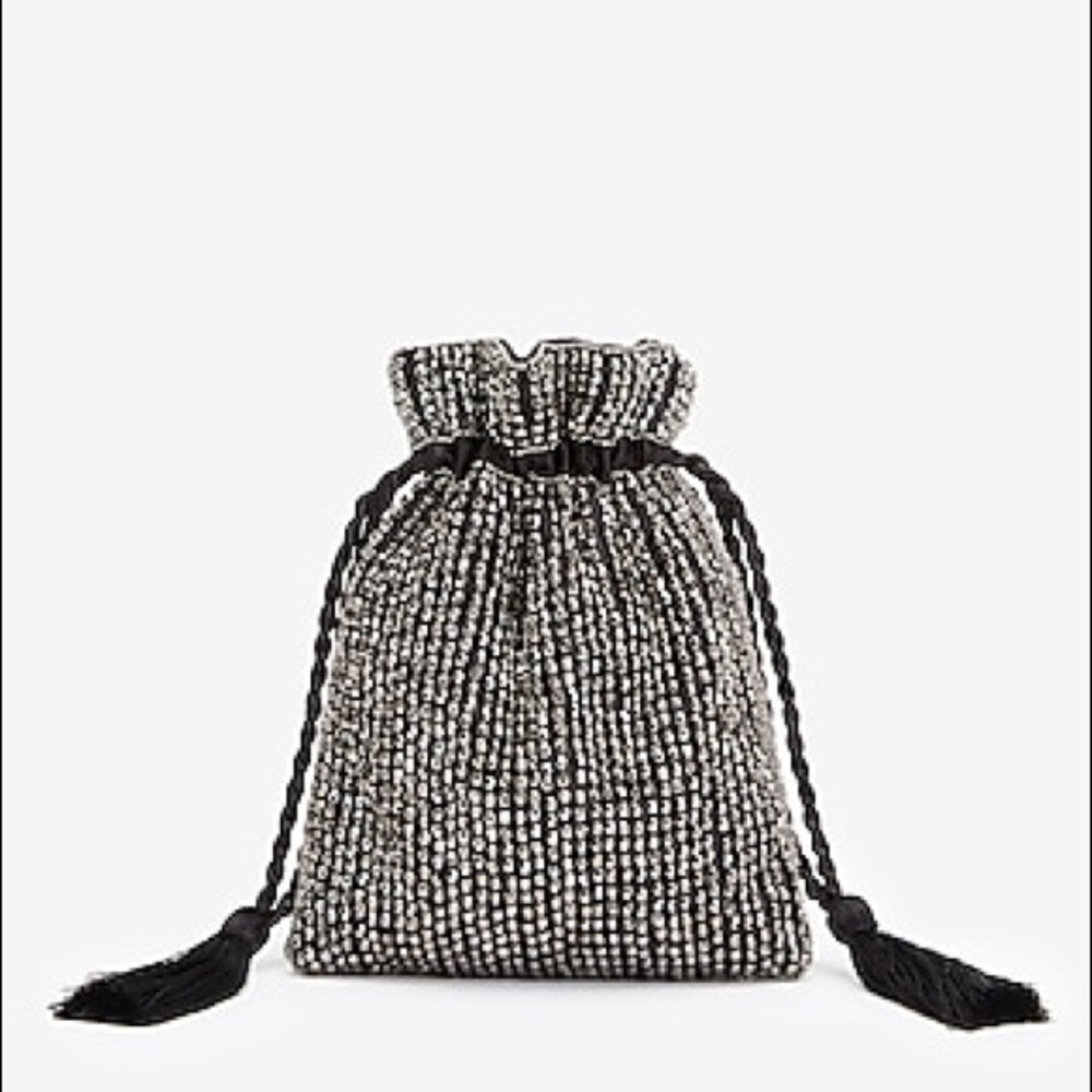 Brand New Embellished Drawstring Crossbody Bag